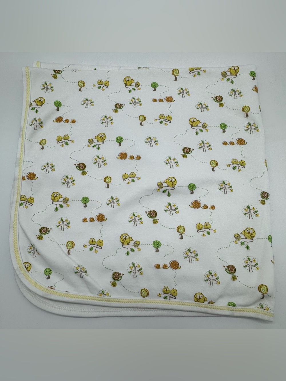 Kissy Kissy Pima Cotton Swaddle Blanket in Owls Print